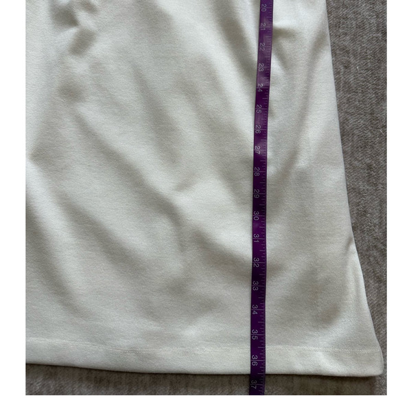 NWT Sangria Ivory Cap Sleeve Studded Waist Dress, Size 8P - Picture 9 of 10